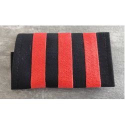 Triebfahrzeugführer Lokführer Schulterklappen Schulterstücke TYPE 2 Paar drei rote Balken zentriert Klett Deutsche Bahn