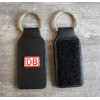 Leder-Schlüsselanhänger Rucksackanhänger DB Deutsche Bahn Logo mit Klett Leder-Schlüsselanhänger Rucksackanhänger DB Deutsche Bahn Logo mit Klett