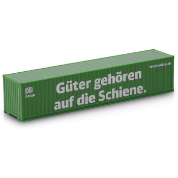 Herpa H0 40ft. Container grün DB Cargo Güter gehören auf die Schiene 1:87