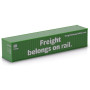 Herpa H0 40ft. Container grün DB Cargo Güter gehören auf die Schiene 1:87