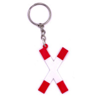 Schlüsselanhänger Rucksackanhänger Andreaskreuz PLA 38x52x3mm