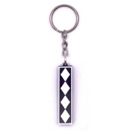 Schlüsselanhänger Rucksackanhänger Bü 2 Rautentafel PLA 12x51x5mm