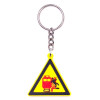 Schlüsselanhänger Rucksackanhänger Warnung Gefahr Bahnsteigschild PLA 40x40x4mm