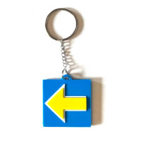 Schlüsselanhänger Rucksackanhänger Ne 14 ETCS-Halt-Tafel links PLA 40x37x3mm