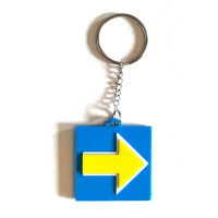 Schlüsselanhänger Rucksackanhänger Ne 14 ETCS-Halt-Tafel rechts PLA 40x37x3mm