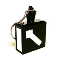 Schlüsselanhänger Rucksackanhänger Signal Wn 2 Weichenlaterne alt PLA 56x37x16mm