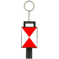 Schlüsselanhänger Rucksackanhänger Miniatur Zugschlussscheibe Zugschluss Schlusssignal Zg 2 schwarz PLA 70x30x2 mm Schlüsselanhänger Rucksackanhänger Miniatur Zugschlussscheibe Zugschluss Schlusssignal Zg 2 schwarz PLA 70x30x2 mm