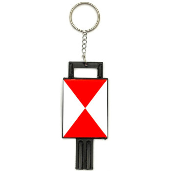 Schlüsselanhänger Rucksackanhänger Miniatur Zugschlussscheibe Zugschluss Schlusssignal Zg 2 schwarz PLA 70x30x2 mm