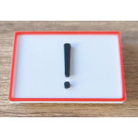 Merkhinweis magnetisch ! Ausrufezeichen 35x25x2mm PLA Merkhinweis magnetisch ! Ausrufezeichen 35x25x2mm PLA