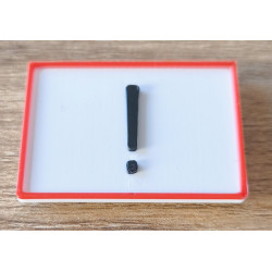 Merkhinweis magnetisch ! Ausrufezeichen 35x25x2mm PLA Merkhinweis magnetisch ! Ausrufezeichen 35x25x2mm PLA