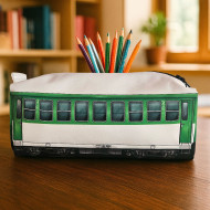 Federmäppchen Federtasche Penal Personenwagen weiss grün Reisezugwagen