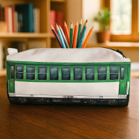 Federmäppchen Federtasche Penal Personenwagen weiss grün Reisezugwagen