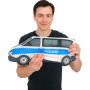 KisFa - deutsche Polizei Kleinbus Streifenwagen blau weiss 40 cm lang 3D-Plüschkissen