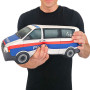 KisFa - Polizei Österreich Kleinbus Streifenwagen 40 cm lang 3D-Plüschkissen