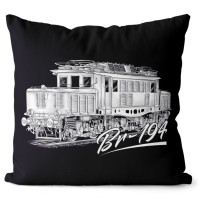 Kissen Schwarz "BR 194" Elektrolokomotive 40x40 cm