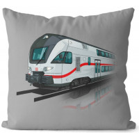 Kissen Grau „BR 4110 Stadler KISS IC Doppelstocktriebwagen“ 40x40 cm