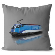 Kissen Grau „E-Lok Siemens ES64U4 Taurus (BR 1216) CD“ 40x40 cm