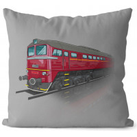 Kissen Grau "Diesellok T679.1 Sergej Taigatrommel" 40x40 cm