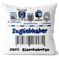 Kissen Weiss "Zugliebhaber" 40x40 cm Kissen Weiss "Zugliebhaber" 40x40 cm