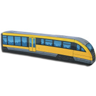 KisFa - Siemens Dieseltriebwagen Desiro Classic gelb 50cm lang 3D-Plüschkissen Eisenbahn Plüschzug