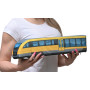 KisFa - Siemens Dieseltriebwagen Desiro Classic gelb 50cm lang 3D-Plüschkissen Eisenbahn Plüschzug