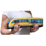 KisFa - Siemens Dieseltriebwagen Desiro Classic gelb 50cm lang 3D-Plüschkissen Eisenbahn Plüschzug