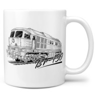 Tasse Kaffeebecher "BR 130 Ludmilla" DR schwarz-weiss Keramik 300ml