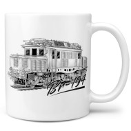 Tasse Kaffeebecher "BR 194 deutsches Krokodil" DB schwarz-weiss Keramik 300ml