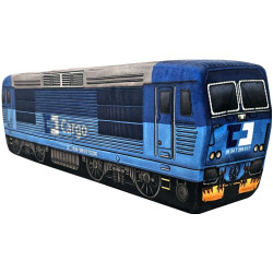 KisFa - E-Lok Skoda BR 372 CD Cargo blau 50x13x8cm Elektrolokomotive 3D-Plüschkissen Eisenbahn Plüschzug