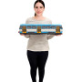 KisFa - Tram Strassenbahn 752 blau weiss 52x12x7cm 3D-Plüschkissen Eisenbahn Plüschzug