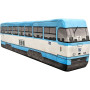 KisFa - Tram Strassenbahn 752 blau weiss 52x12x7cm 3D-Plüschkissen Eisenbahn Plüschzug