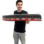 KisFa - Skoda ForCity Alfa 15T Niederflur-Gelenkstrassenbahn 9210 rot grau 130x10x14 cm 3D-Plüschkissen Eisenbahn Plüschzug