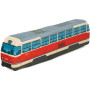 KisFa - Tram Strassenbahn 6230 rot beige 52x12x7cm 3D-Plüschkissen Eisenbahn Plüschzug