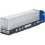 KisFa - LKW Sattelzug Planenauflieger grau blau Truck 3D-Plüschkissen 60x15x10cm Kissen