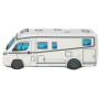KisFa - Wohnmobil Camper Caravan weiss 3D-Plüschkissen 43x17x13cm Kissen