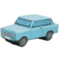KisFa - Trabant 601 Limousine PKW 3D-Plüschkissen hellblau 43x18x17cm Kissen