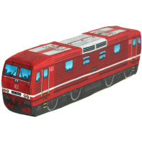 KisFa - Skoda BR 180 004-4 DB bordeauxrot 50x13x8cm Elektrolokomotive 3D-Plüschkissen Eisenbahn Plüschzug