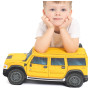 KisFa - Hummer H2 gelb yellow SUV Geländewagen 43x19x18cm 3D-Plüschkissen Kissen