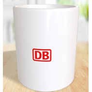 Tasse Kaffeebecher "DB" dezentes Logo Keramik 300ml