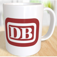 Tasse Kaffeebecher "DB" (Deutsche Bundesbahn) rotes Logo Keramik 300ml