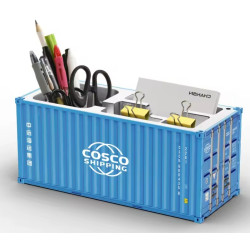 GF 20ft Container Stiftebox Büro Aufbewahrung 1:30 hellblau "COSCO Shipping"