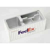 ZC 20ft Container Stiftebox Büro Aufbewahrung 1:30 hellgrau "FEDEX"