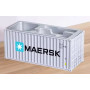 GF 20ft Container Stiftebox Büro Aufbewahrung 1:30 grau "MAERSK"