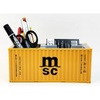 GF 20ft Container Stiftebox Büro Aufbewahrung 1:30 gelb "MSC"..