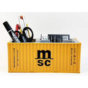 GF 20ft Container Stiftebox Büro Aufbewahrung 1:30 gelb "MSC"