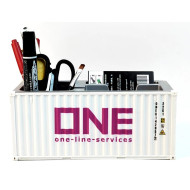 ZC 20ft Container Stiftebox BĂĽro Aufbewahrung 1:30 hellgrau "ONE" ZC 20ft Container Stiftebox BĂĽro Aufbewahrung 1:30 hellgrau "ONE"