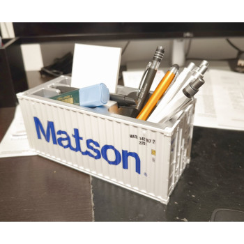 GF 20ft Container Stiftebox Büro Aufbewahrung 1:30 lichtgrau "MATSON"