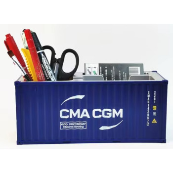 ZC 20ft Container Stiftebox Büro Aufbewahrung 1:30 blau "CMA CGM"