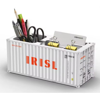 ZC 20ft Container Stiftebox Büro Aufbewahrung 1:30 hellgrau "IRISL Iran Shipping"