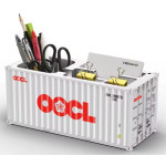 ZC 20ft Container Stiftebox Büro Aufbewahrung 1:30 hellgrau "OOCL&quot..